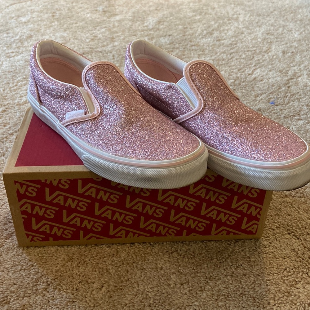 Sz 5 girls- Fits Sz 7 womens Glitter Vans Excellent Condition